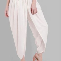 Mera Rang Women Loose Fit Pure Cotton Tulip Pant-image-73