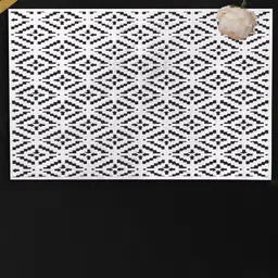Dakshya Industries Black & White 2-Pieces Printed Rectangle Table Placemats image 2