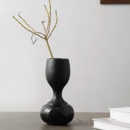 de maison decor Chalice Black Enamel Vase-picture-41