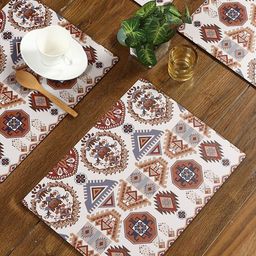 Reinvention Factory Set Of 6 Brown Printed Table Placemats image 1