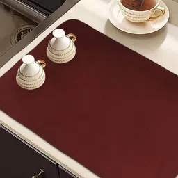 Kuber Industries Maroon 3 Pieces Rectangular Table Placemats image 1