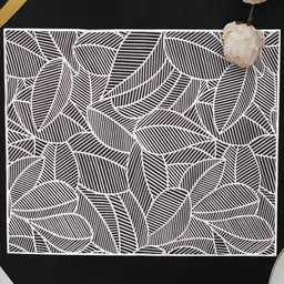Dakshya Industries White 4-Pieces Printed Rectangle Table Placemats-27