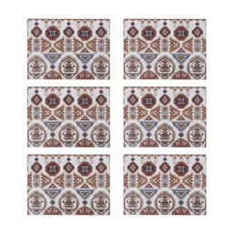 Reinvention Factory Set Of 6 Brown Printed Table Placemats image 2