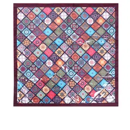 Kuber Industries Digital Rangoli Printed Square Laminated Bed Server image 2