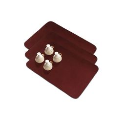 Kuber Industries Maroon 3 Pieces Rectangular Table Placemats image 2