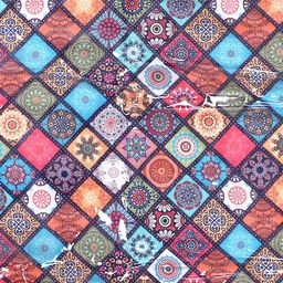 Kuber Industries Digital Rangoli Printed Square Laminated Bed Server image 4