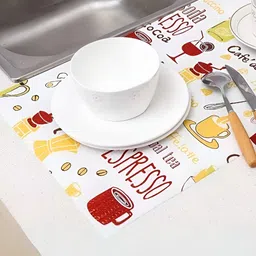 YELONA  White & Red 4Pcs Printed Rectangular Table Placemats image 2