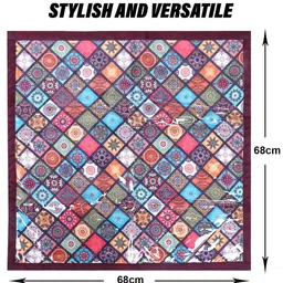 Kuber Industries Digital Rangoli Printed Square Laminated Bed Server image 5