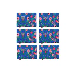 AEROHAVEN Set Of 6 Blue & Pink Floral Printed Table Placemats image 3