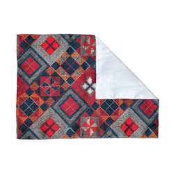 AEROHAVEN Yellow & Red Set Of 4 Geometric Pattern Table Placemats image 4