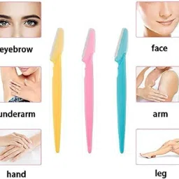 Eyebrow Razor, Facial Dermaplane Razors Shaver with Precision Cover for Women, Women-12