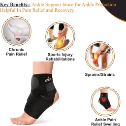 superfine comfort Adjustable Ankle Support Brace For Foot & Heel Pain Relief In Injury,Sprain Ankle Support image 2