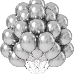 urban magic Solid Balloon - Metalic Silver pack of 50 Balloon-picture-15