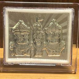 999 Silver Puri Jagannath photo stand Decorative Showpiece - 8.5 cm-image-3
