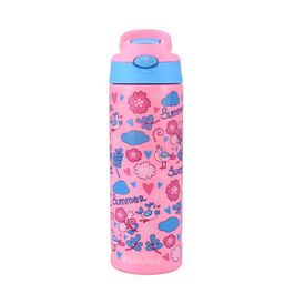 Smily Kiddos Pink Summer Printed Insulated Water Bottle 600 ml-image-30