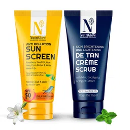 NutriGlow Advanced Organics Combo of Sunscreen SPF 50 & De Tan Creme Scrub 200 g-18
