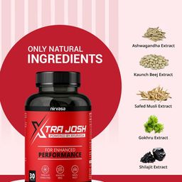 Nirvasa Xtra Josh Tablets For Men With Natural Extracts - 30 Tablets image 4