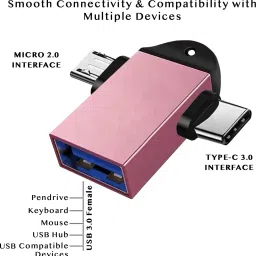 WRENS USB Type C, Micro USB OTG Adapter image 3