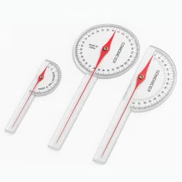 HCG Healthcure generation Goniometer Set of 3 | Transparent Plastic 180° Angle Ruler for Physiotherapy, Cable Protector-image-10