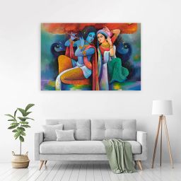 91 cm Lord Radha Krishna (Posters-36Inch X 24Inch) Self Adhesive Sticker-image-25