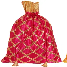 Women Red, Pink, Yellow Potli-image-59