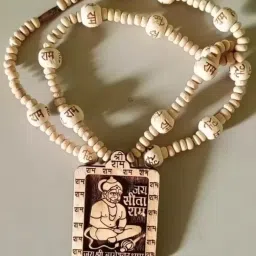 Tulsi Mala bageshwar dham ashirwad Hanuman ji Wood Locket 100% Original Wood Chain-image-44