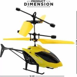 Kids Plastic Induction Type 2-in-1 Flying Helicopter with Remote16-image-12