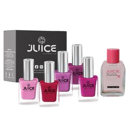 JUICE Set of 5 One Coat Nail Polishes with Nail Polish Remover-18