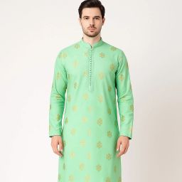Men Printed Cotton Blend Straight Kurta-image-94