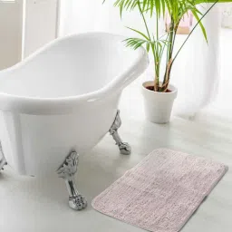 sashaa world Pink Solid Polysterene 27.5x20 Inches Max Absorbant Bath Mat-picture-43
