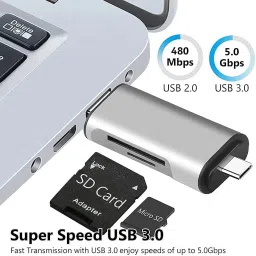 A1 Galaxy Type C OTG+USB HUB + Card Reader (3 in 1) Suitable for SAM & Higher Models Smart Phones USB Hub image 4