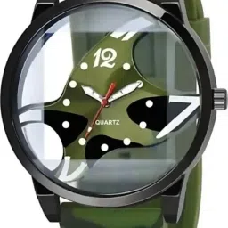 Quartz Analog Watch - For Boys transparent army_i0-picture-34