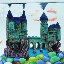 Small Ancient Castle Aquarium ( FREE air stone ) Aragonite Unplanted Substrate-72