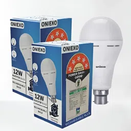 Pack of 2-Portable and Rechargeable 12W Emergency Bulb with Durable Design 4 hrs Bulb Emergency Light-image-74