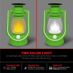 slyka 40 Watt Rechargeable 2 in 1 Night Lamp + Table Lantern Portable Light Table Lamp image 4