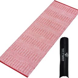 Premium Cotton Yoga Mat RED Black 8 mm Yoga Mat-image-15