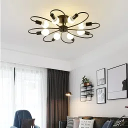 Chandelier Jhoomar Lights for Bedroom, Restaurants and Over DIning Table (Black) Chandelier Ceiling Lamp-picture-22