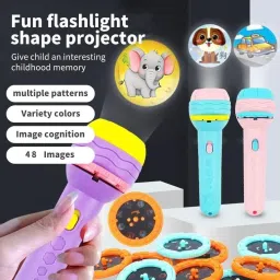 rosefair Wall Projector Torch Slide Flashlight Projection Torch for Kids Slide Toys image 2