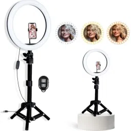 DEEPA ENTERPRISES 10 Inches LED Ring Light with Mic Condenser for YouTube, Bluetooth Tripod-11
