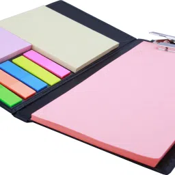 coi MEMO NEON CORAL NOTE PAD/MEMO NOTE BOOK WITH STICKY NOTES & CLIP HOLDER IN DIARY STYLE A5 Memo Pad UNRULED 50 Pages image 2