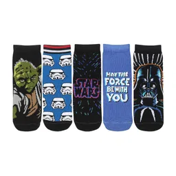 Supersox Kids Pack of 5 Assorted Star Wars Printed Ankle-Length Socks-27