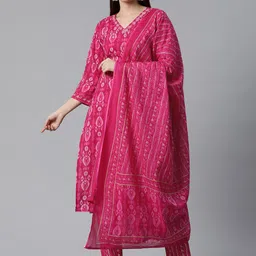 Readiprint Fashions Women Ethnic Motifs Printed Cotton Kurta with Trousers & Dupatta-41