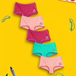 XY Life Girls Pack of 5 Scribbles Intellisoft Tencel Modal Briefs-image-40