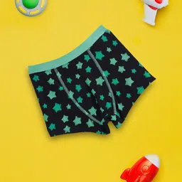 XY Life Boys Black & Green Astro Green Starry Intellisoft Tencel Modal Trunks-image-100