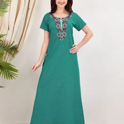 Sand Dune Embroidered Maxi Nightdress-image-44