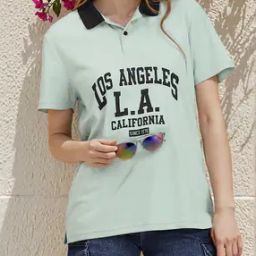 Shein Short Sleeve Typographic Chest Print Polo Tshirt-image-31