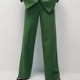 Women Straight Fit Flat-Front Pants-image-23
