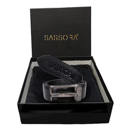 Sassora Men Textured Leather Reversible Belt-image-40