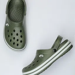 ABROS Men Green & White Rubber Clogs-picture-17