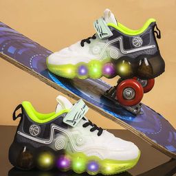 ABROS Boys Textile Running Shoes-47